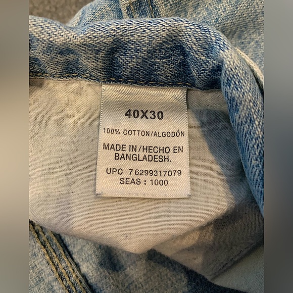 Route 66 CARPENTER Jeans Men’s 40x30 Blue Jeans Relaxed Fit Straight Leg - Picture 5 of 5